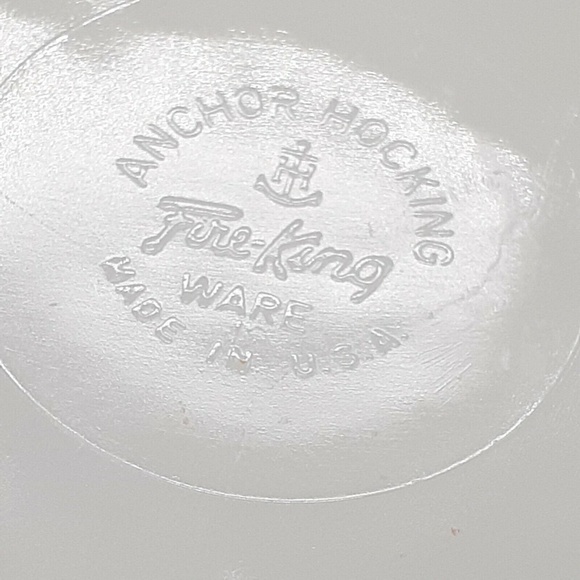 Vintage Fire King 11.25" White Milk Glass with Gold Trim Divided Dish - Picture 3 of 4